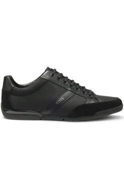 Sneakers mit Veloursleder und Kunstleder