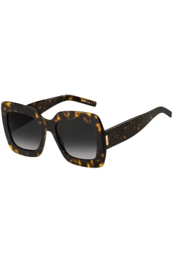 Sonnenbrille aus Acetat mit Havanna-Muster und charakteristischen Metalldetails