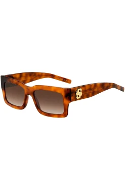 Sonnenbrille aus Acetat mit Havanna-Muster und Double-B-Monogramm