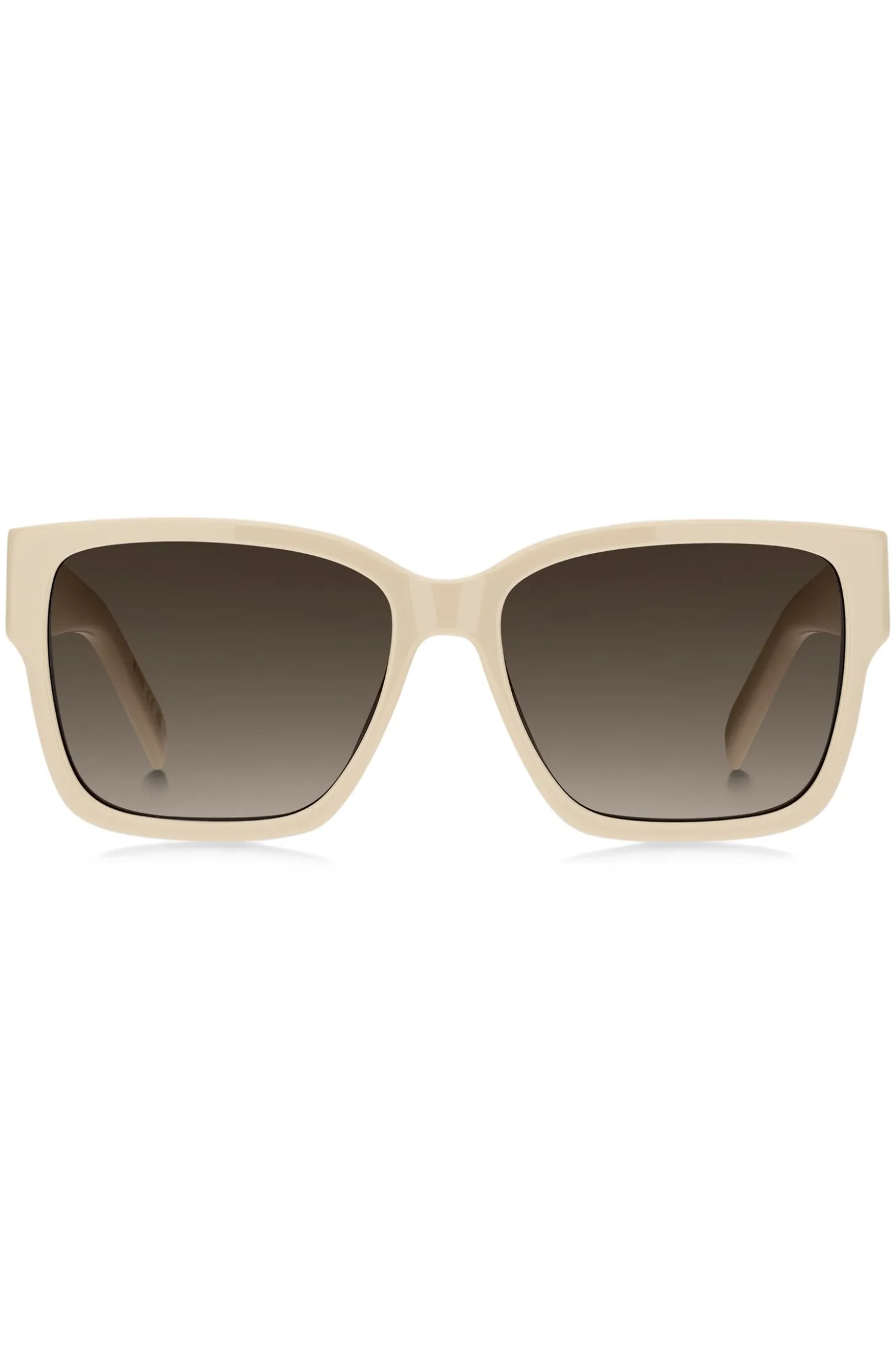 Sonnenbrille aus beigem Acetat mit Double-B-Monogramm