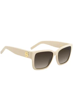 Sonnenbrille aus beigem Acetat mit Double-B-Monogramm