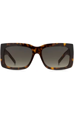 Sonnenbrille aus Bio-Acetat mit Havanna-Muster und charakteristischen Metalldetails