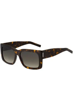 Sonnenbrille aus Bio-Acetat mit Havanna-Muster und charakteristischen Metalldetails