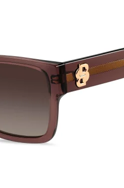 Sonnenbrille aus braunem Acetat mit Double-B-Monogramm