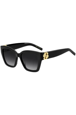 Sonnenbrille aus schwarzem Acetat mit Double-B-Monogramm