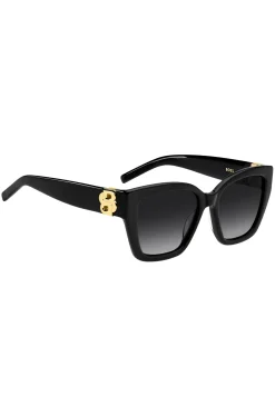 Sonnenbrille aus schwarzem Acetat mit Double-B-Monogramm