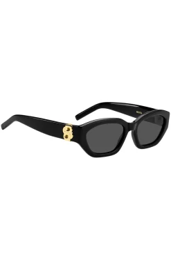 Sonnenbrille aus schwarzem Acetat mit Double-B-Monogramm