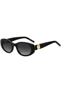 Sonnenbrille aus schwarzem Acetat mit Double-B-Monogramm