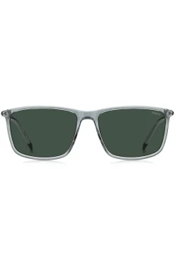 Sonnenbrille aus transparentem Acetat mit röhrenförmigen Bügeln