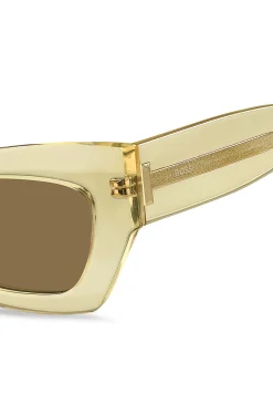 Sonnenbrille aus transparentem Acetat mit charakteristischen Metalldetails