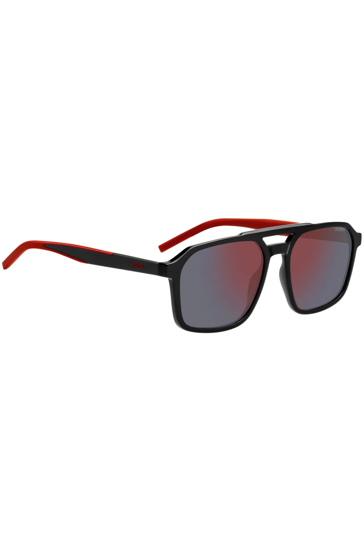 Sonnenbrille mit Doppelsteg und zweifarbigen Bügeln