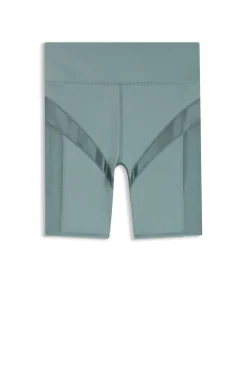 Sportive Cycling-Shorts mit hohem Bund und Mesh-Einsätzen