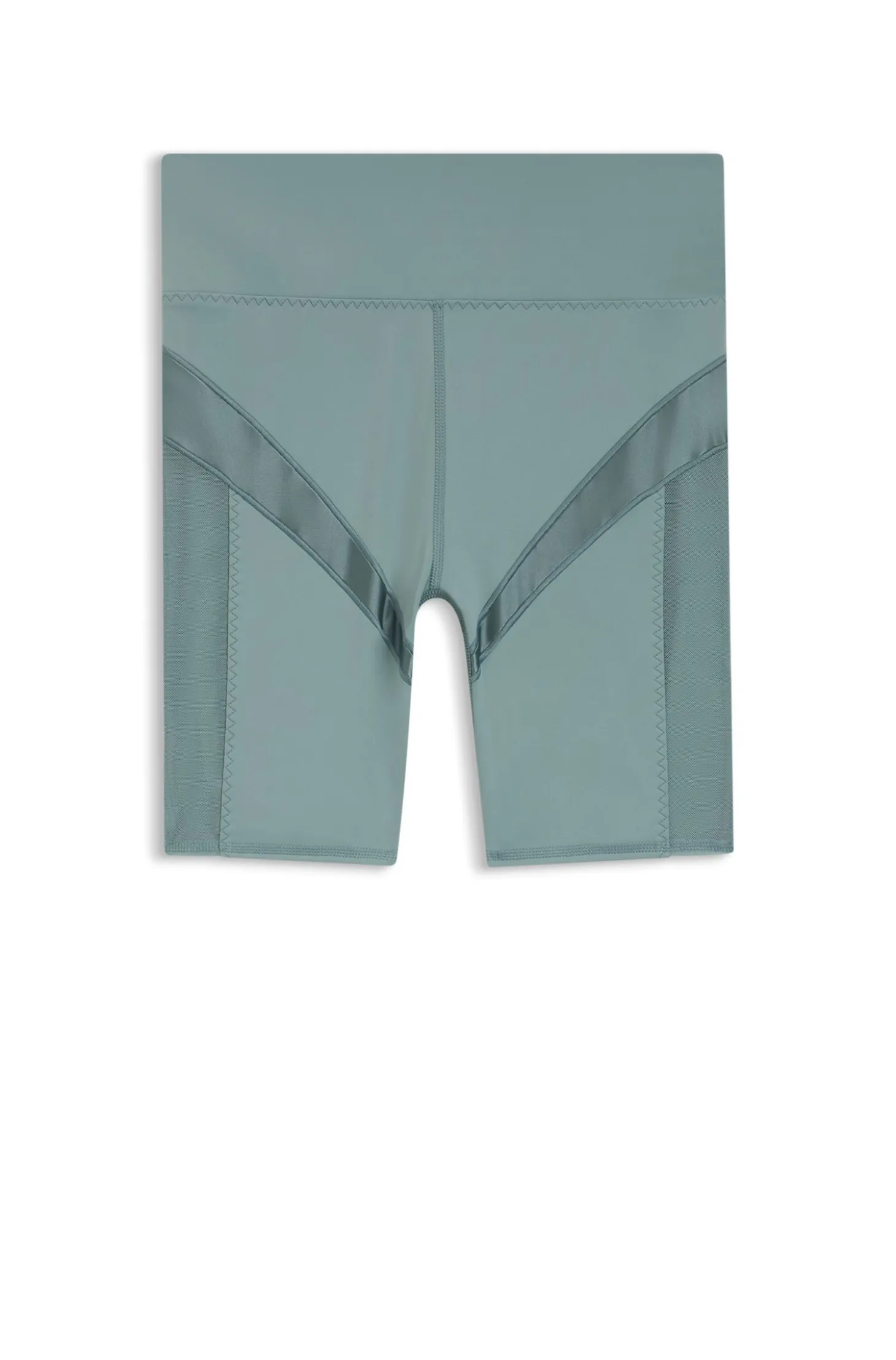 Sportive Cycling-Shorts mit hohem Bund und Mesh-Einsätzen