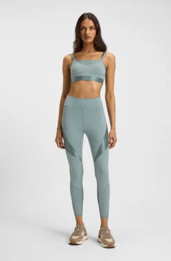 Sportive Leggings mit Mesh-Einsätzen