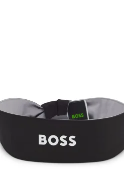 Sport-Stirnband aus Stretch-Twill mit Logo-Print