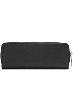 Stifte-Etui aus genarbtem Leder mit metallenem Logo