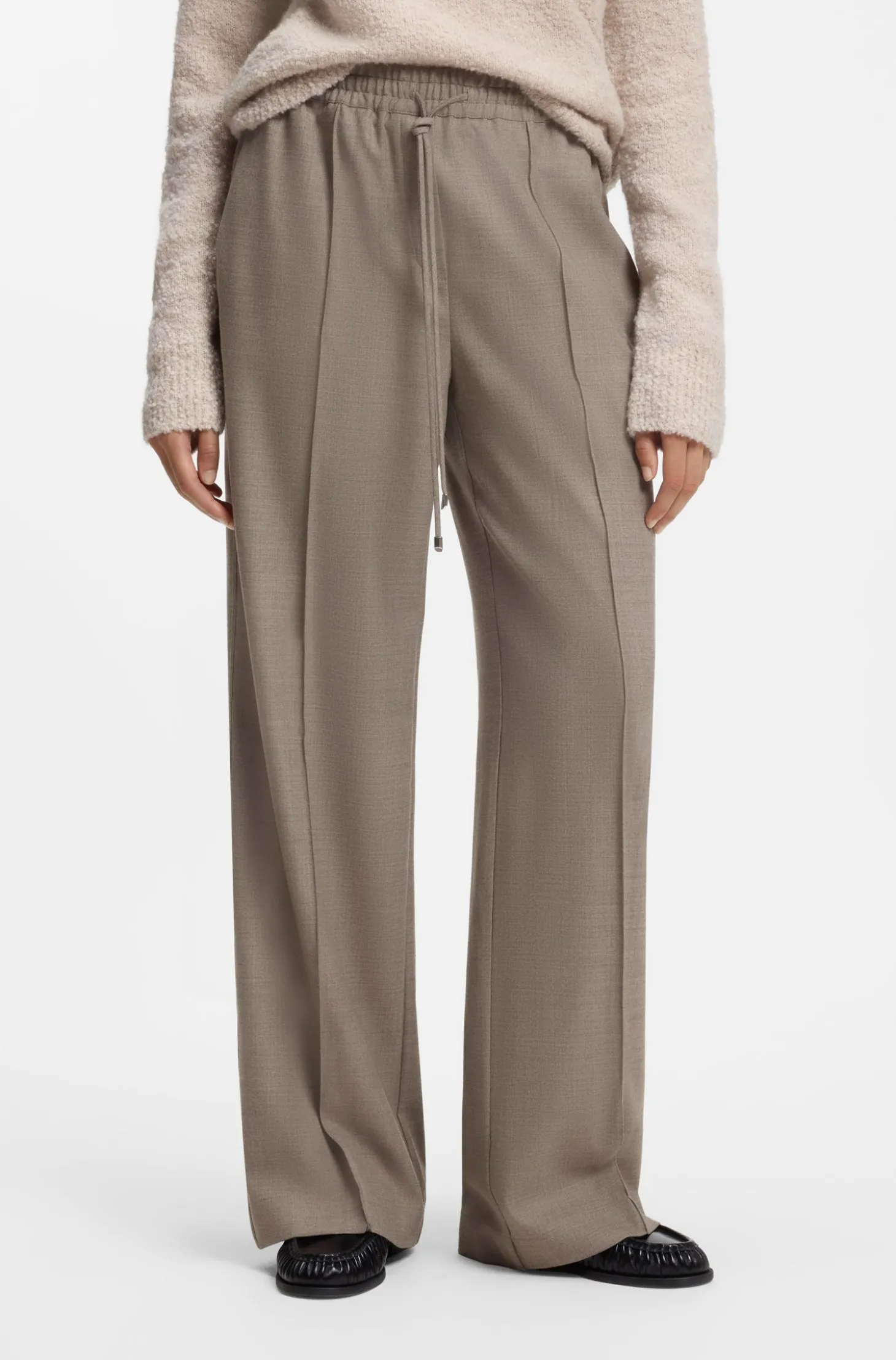 Straight-Fit Hose aus Flanell mit Tunnelzugbund