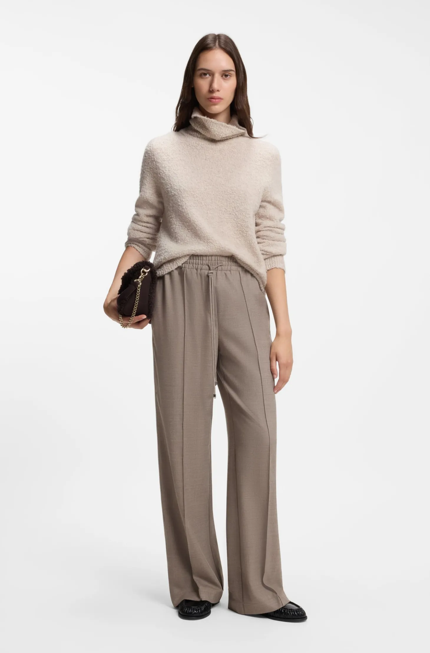 Straight-Fit Hose aus Flanell mit Tunnelzugbund