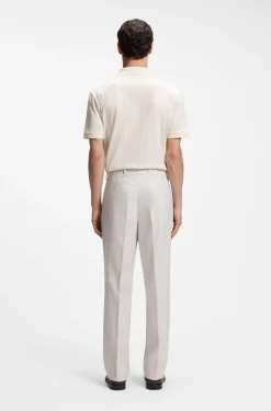 Straight-Fit Hose aus Schurwolle und Baumwolle