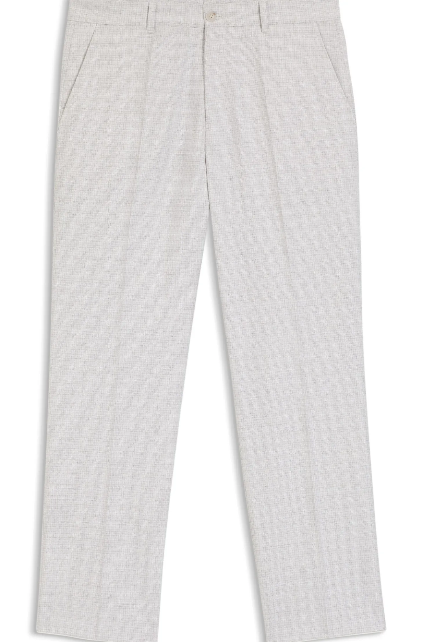 Straight-Fit Hose aus Schurwolle und Baumwolle