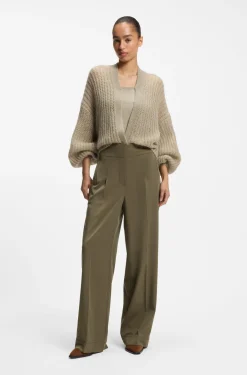 Straight-Fit Hose mit Bundfalten