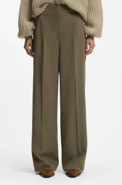 Straight-Fit Hose mit Bundfalten