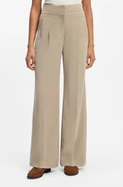 Straight-Fit Hose mit Bundfalten