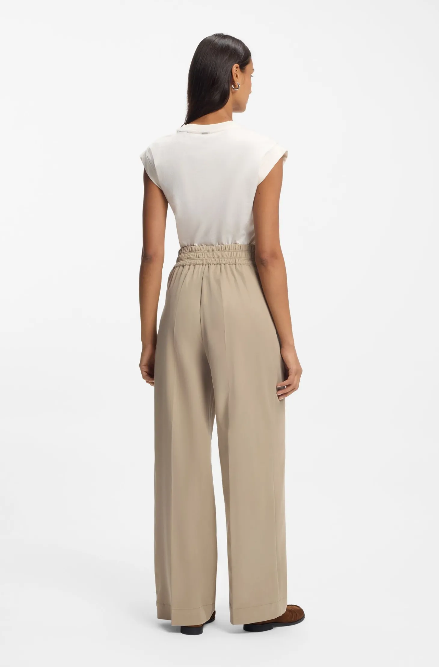 Straight-Fit Hose mit Bundfalten