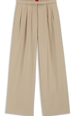 Straight-Fit Hose mit goldfarbener Karabiner-Kette