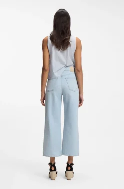 Straight-Fit Jeans aus blauem Denim