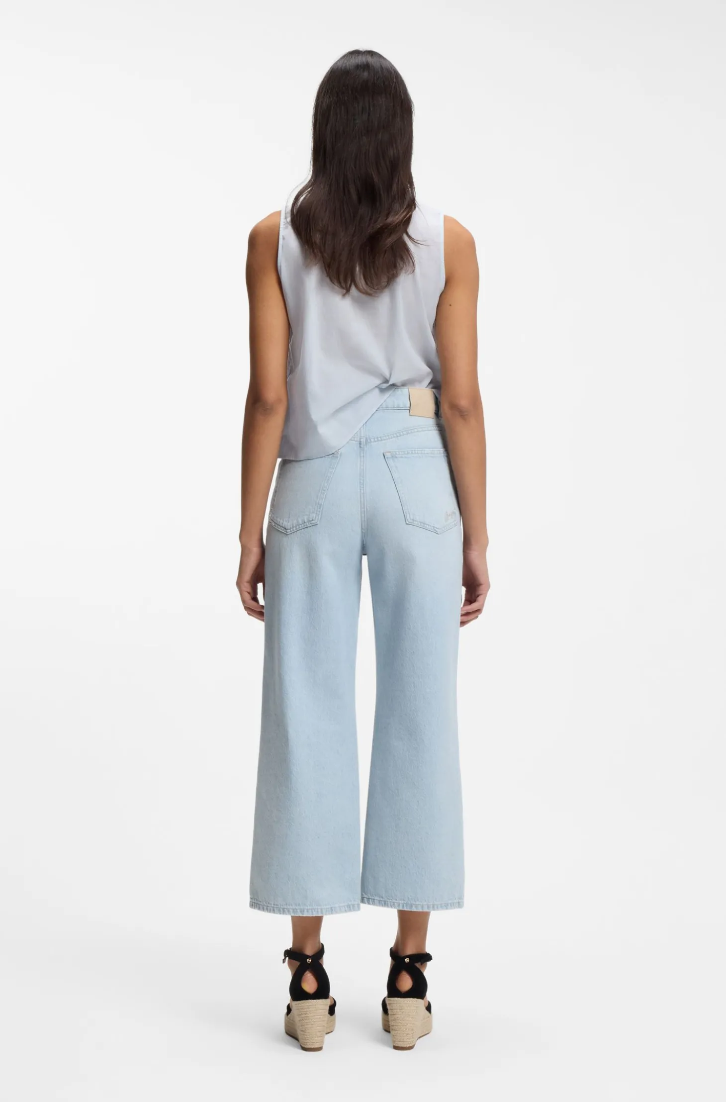 Straight-Fit Jeans aus blauem Denim
