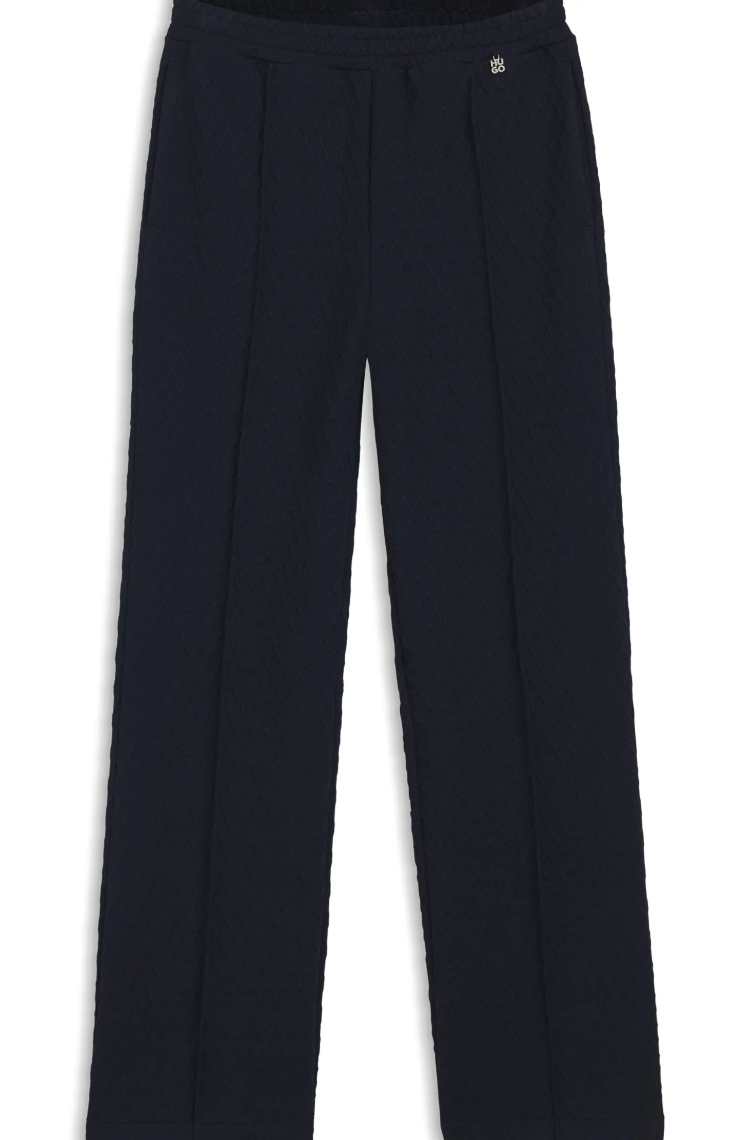 Straight-Fit Jogginghose aus Jacquard mit Rautenmuster