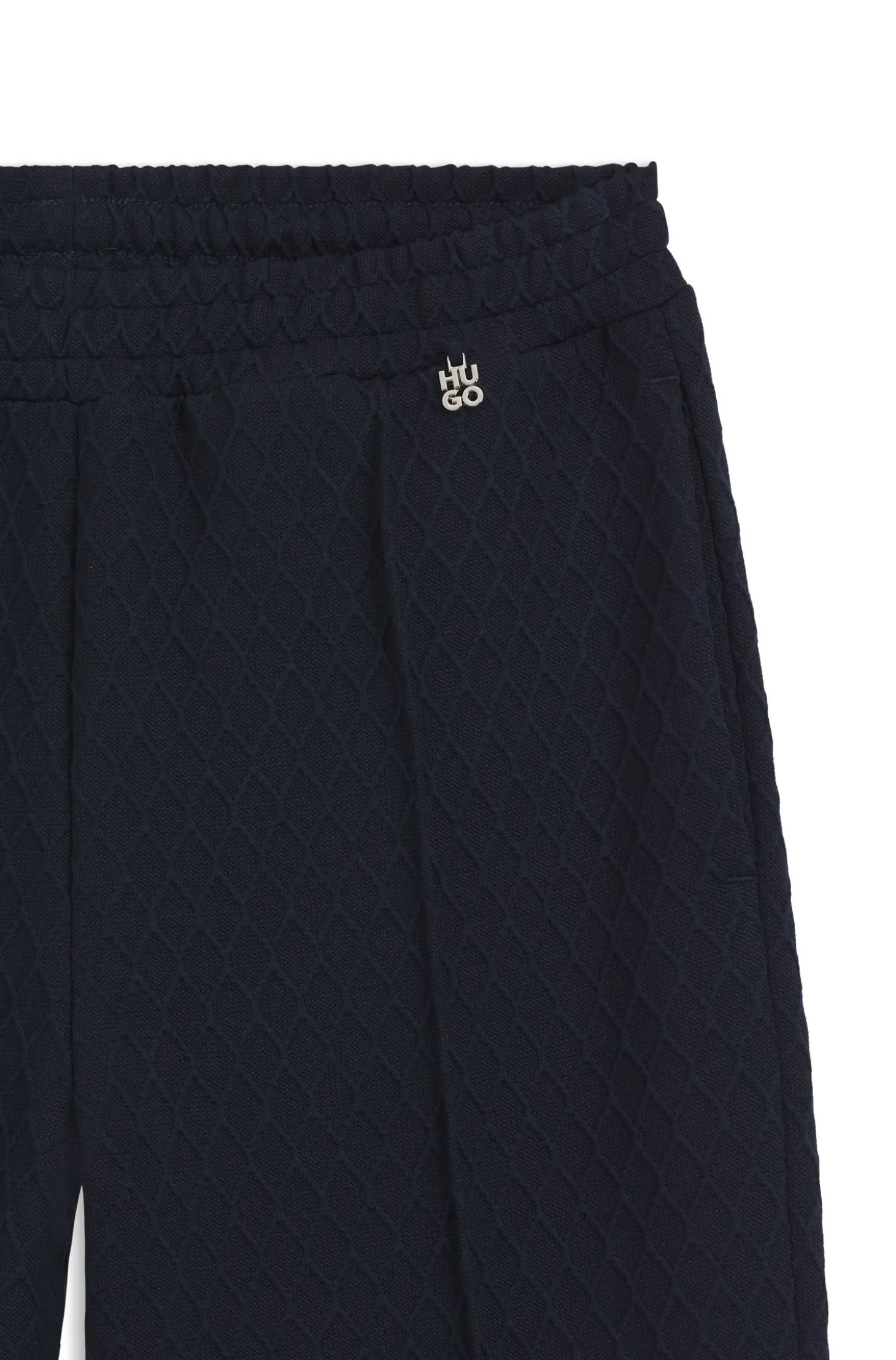 Straight-Fit Jogginghose aus Jacquard mit Rautenmuster
