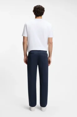 Straight-Fit Twill-Hose aus Baumwoll-Mix