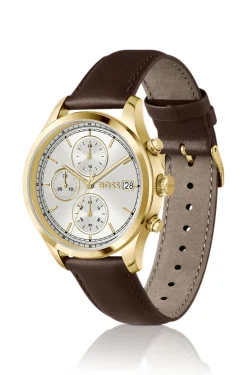 Stratus Chronograph mit braunem Lederarmband