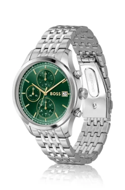 Stratus Chronograph mit grünem Zifferblatt und Gliederarmband