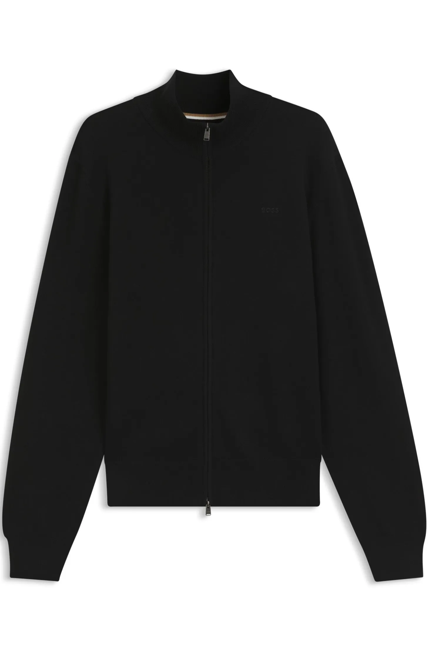 Strick-Cardigan aus Baumwolle mit Logo-Stickerei