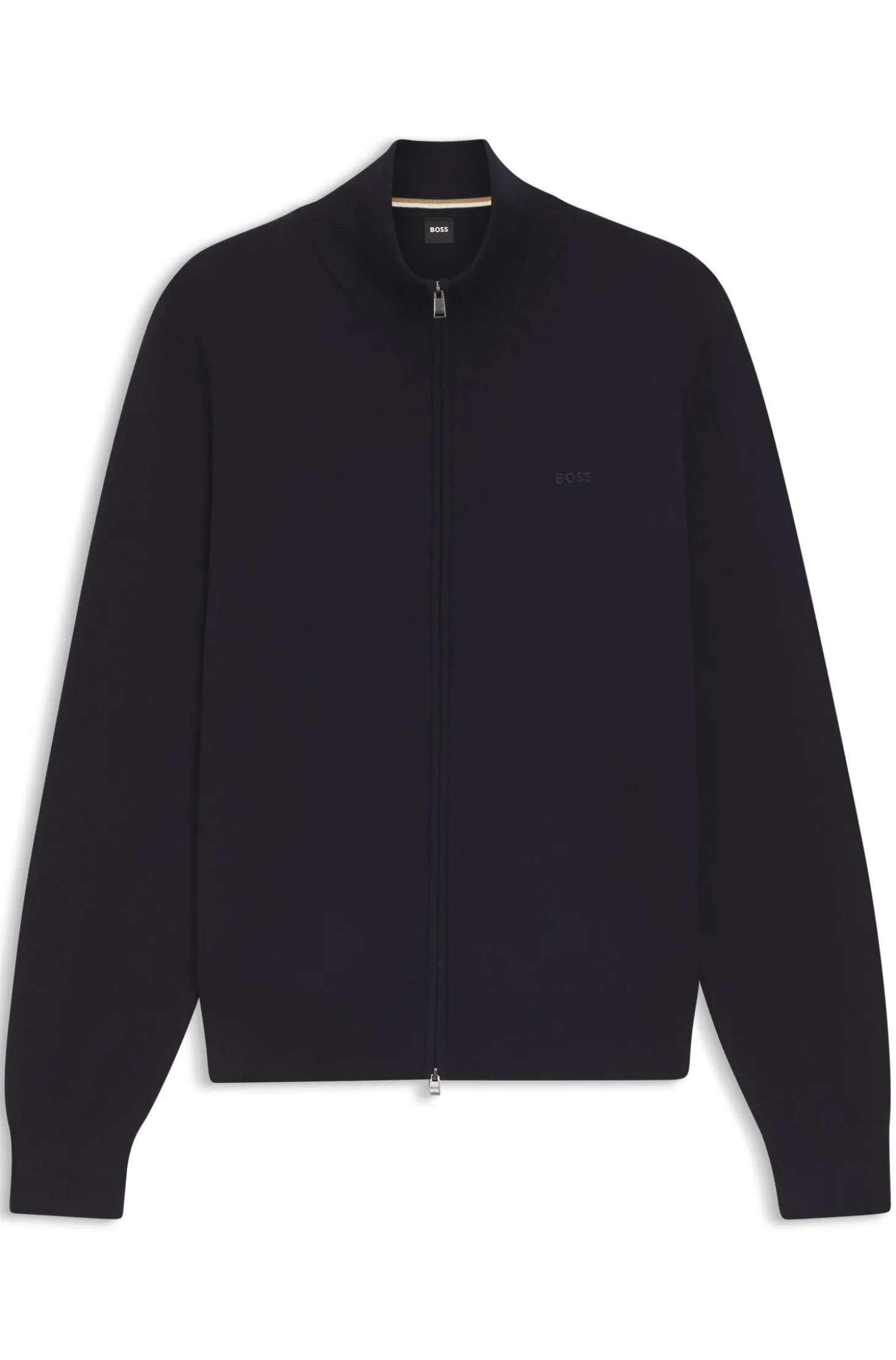 Strick-Cardigan aus Baumwolle mit Logo-Stickerei