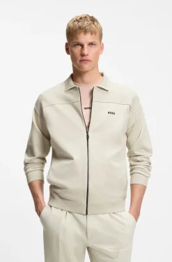 Strickjacke mit Reißverschluss und Grafikstruktur
