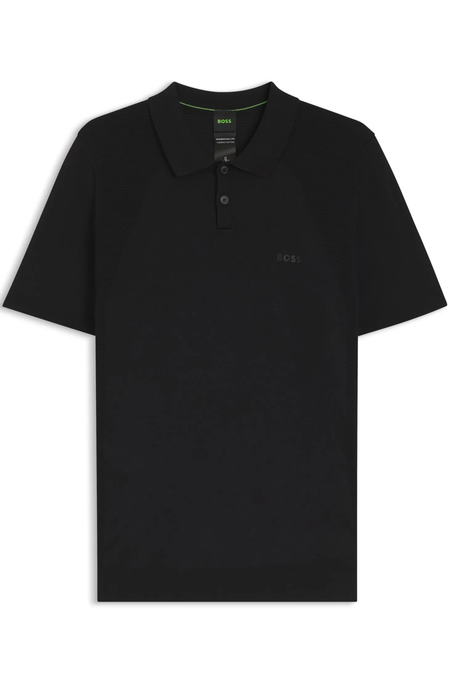 Strick-Poloshirt aus Baumwoll-Mix mit Bodymapping-Struktur