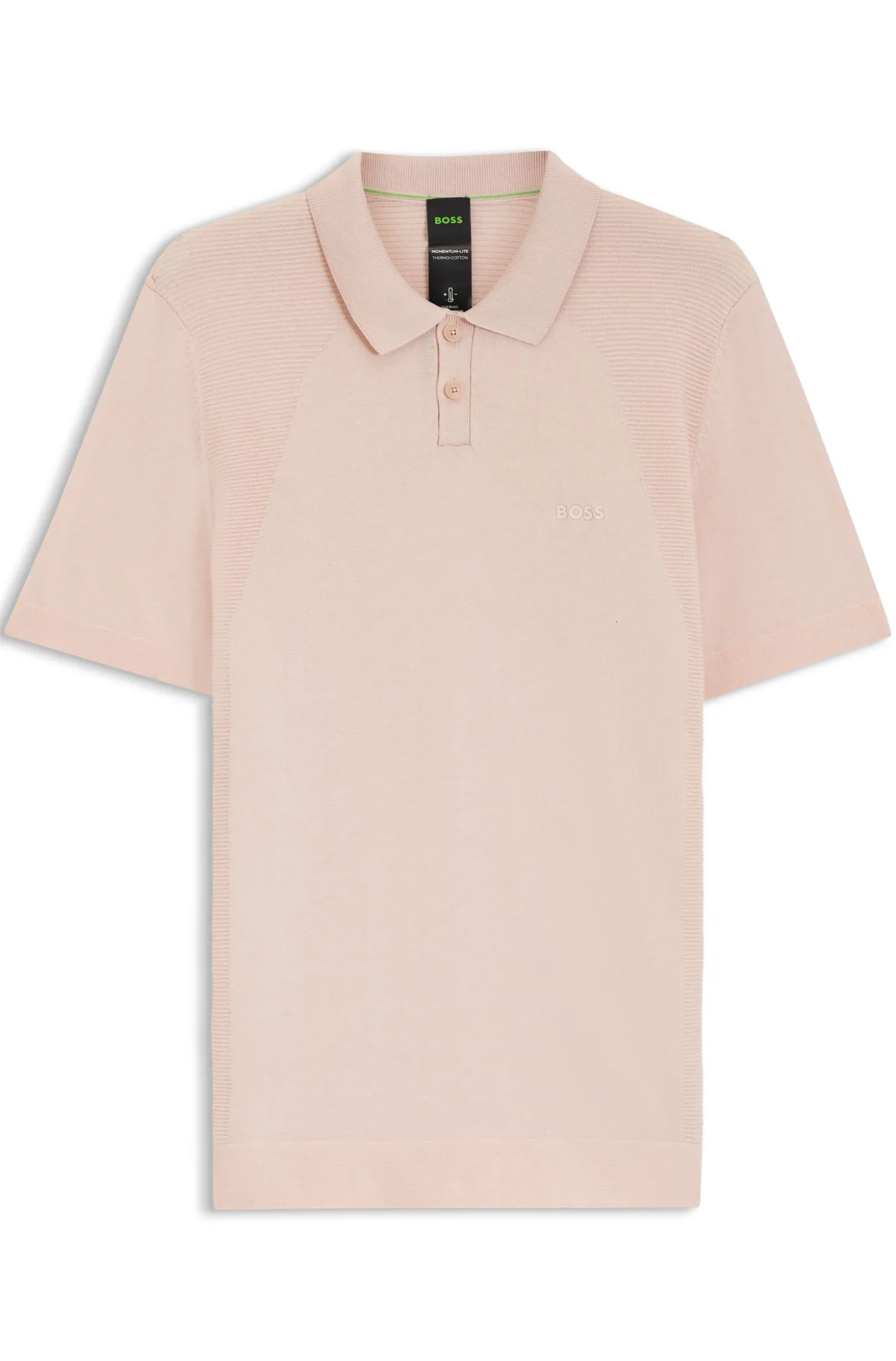 Strick-Poloshirt aus Baumwoll-Mix mit Bodymapping-Struktur