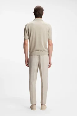Strick-Poloshirt aus Schurwolle