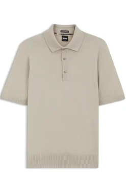 Strick-Poloshirt aus Schurwolle