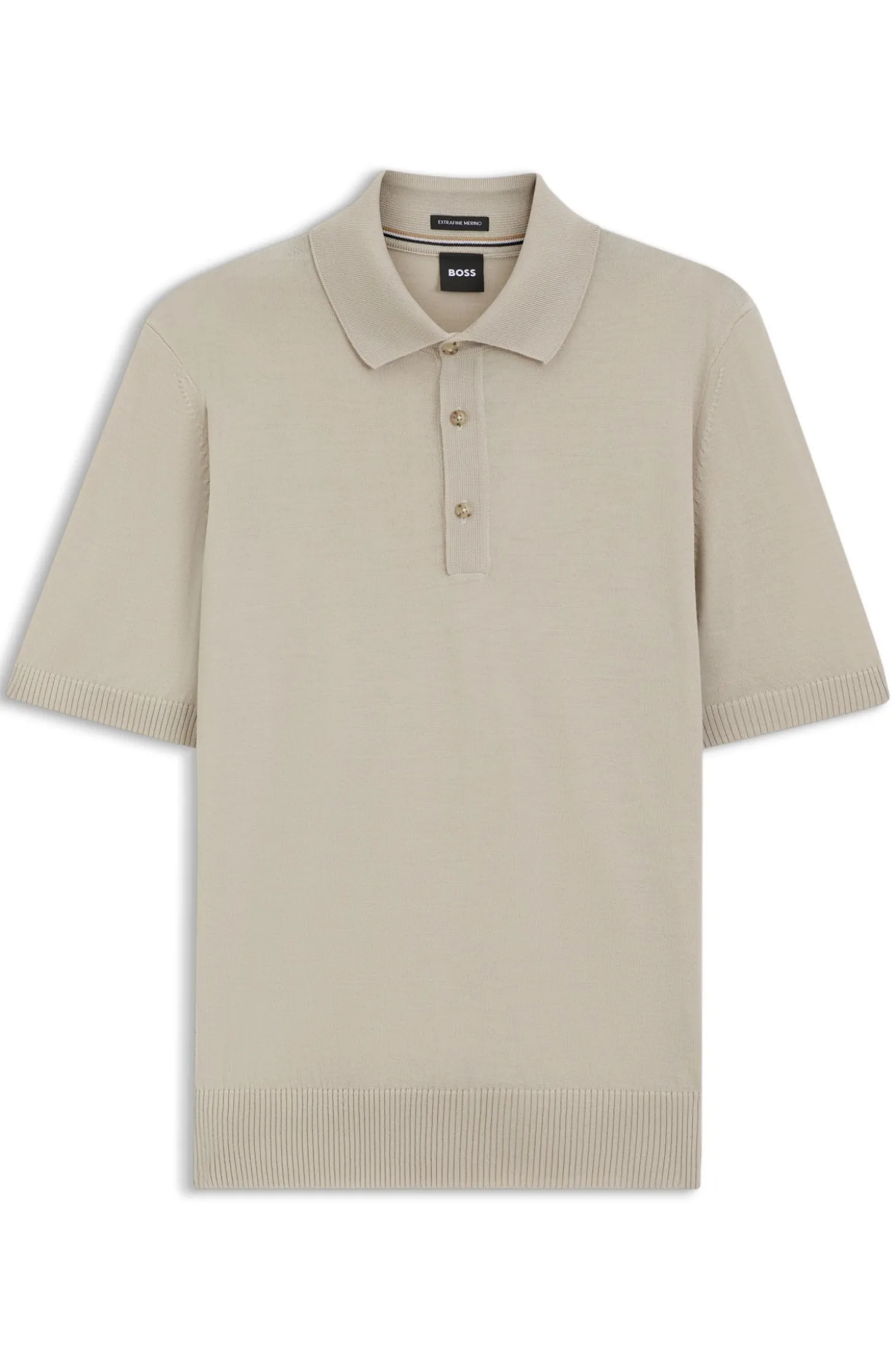 Strick-Poloshirt aus Schurwolle