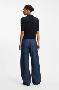 Strick-Poloshirt aus superfeiner Merinowolle