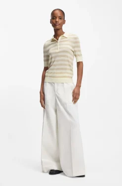 Strick-Poloshirt aus superfeiner Merinowolle