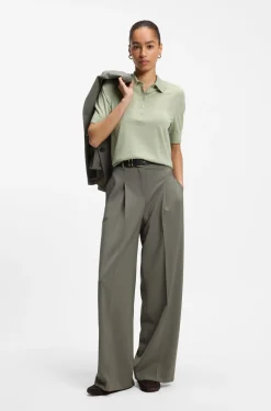 Strick-Poloshirt aus superfeiner Merinowolle