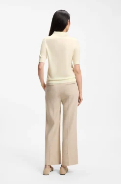 Strick-Poloshirt aus superfeiner Merinowolle