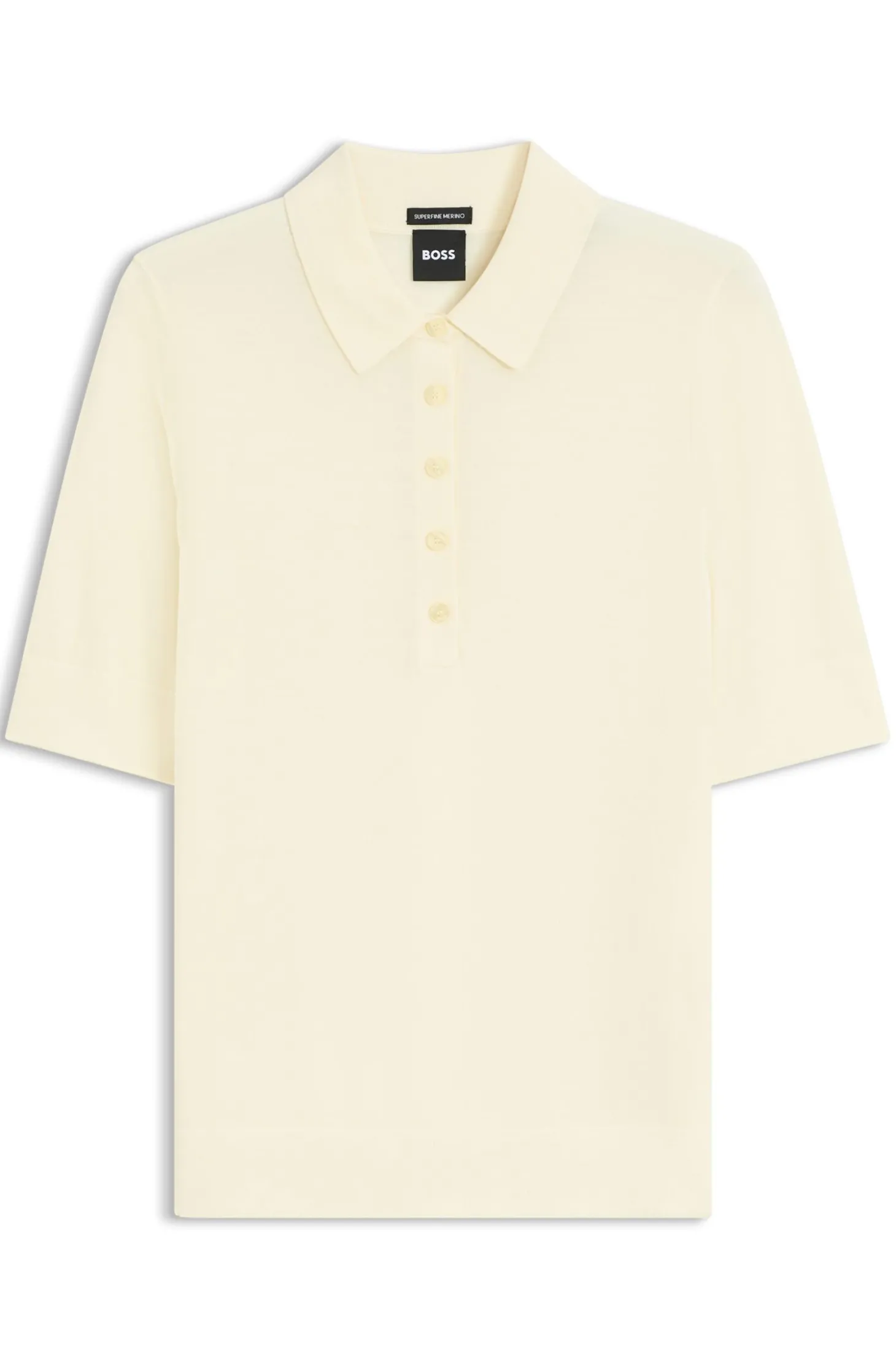 Strick-Poloshirt aus superfeiner Merinowolle