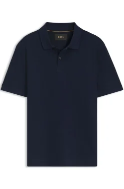 Strick-Poloshirt aus zweifarbiger Baumwolle